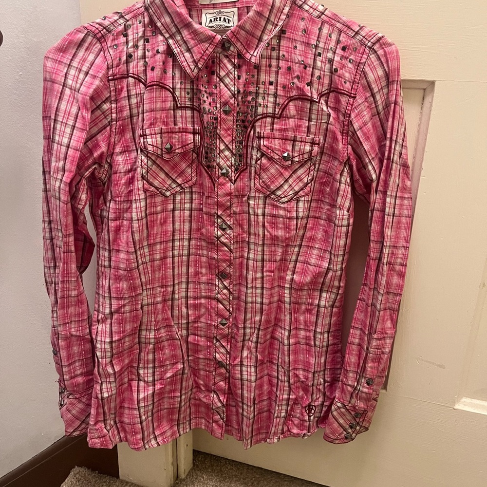Ariat Pink Plaid Shirt